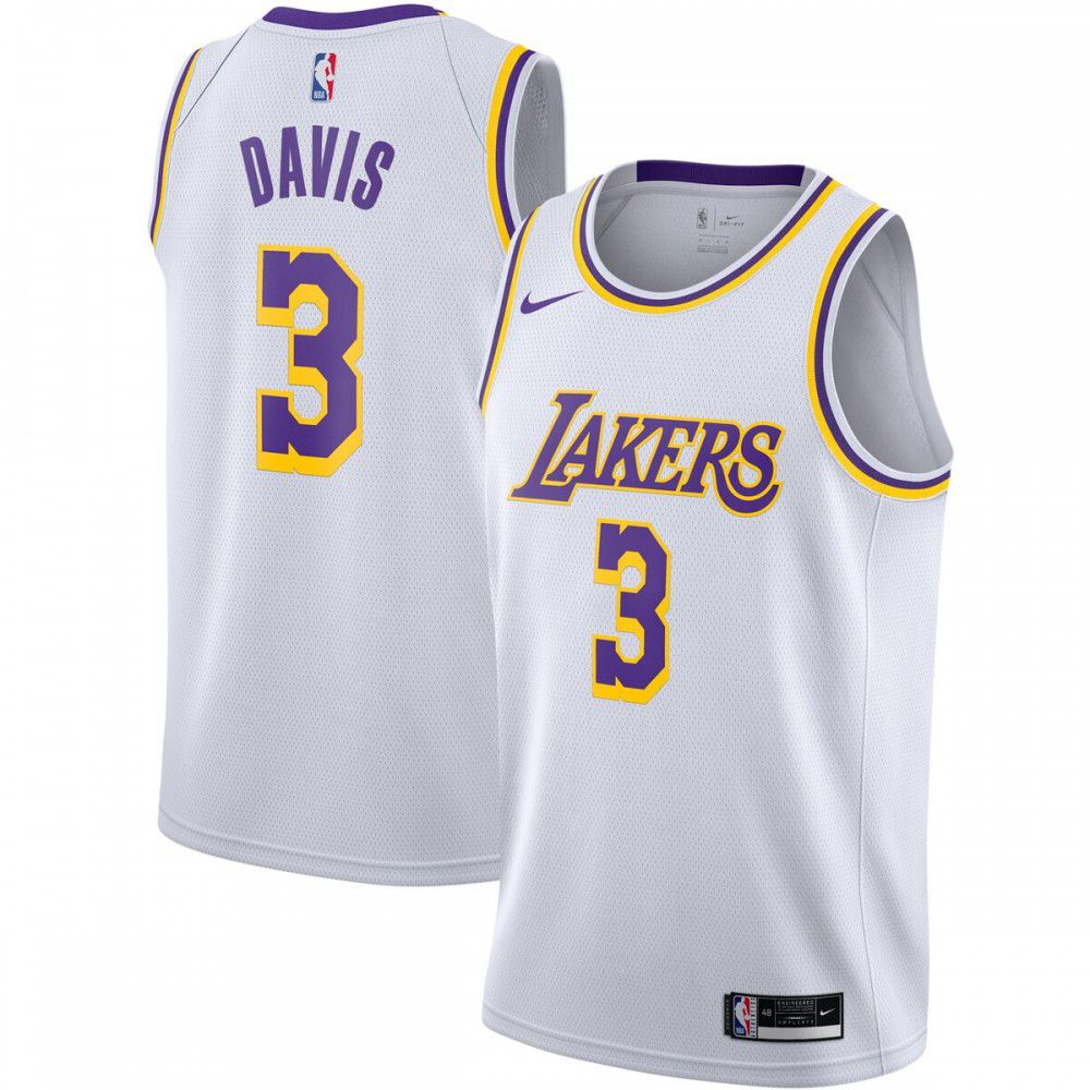 Anthony Davis Los Angeles Lakers 2020/21 Swingman Jersey - White - Association Edition-Pro Kit Vault | Brand New 26/27 Sports Jerseys